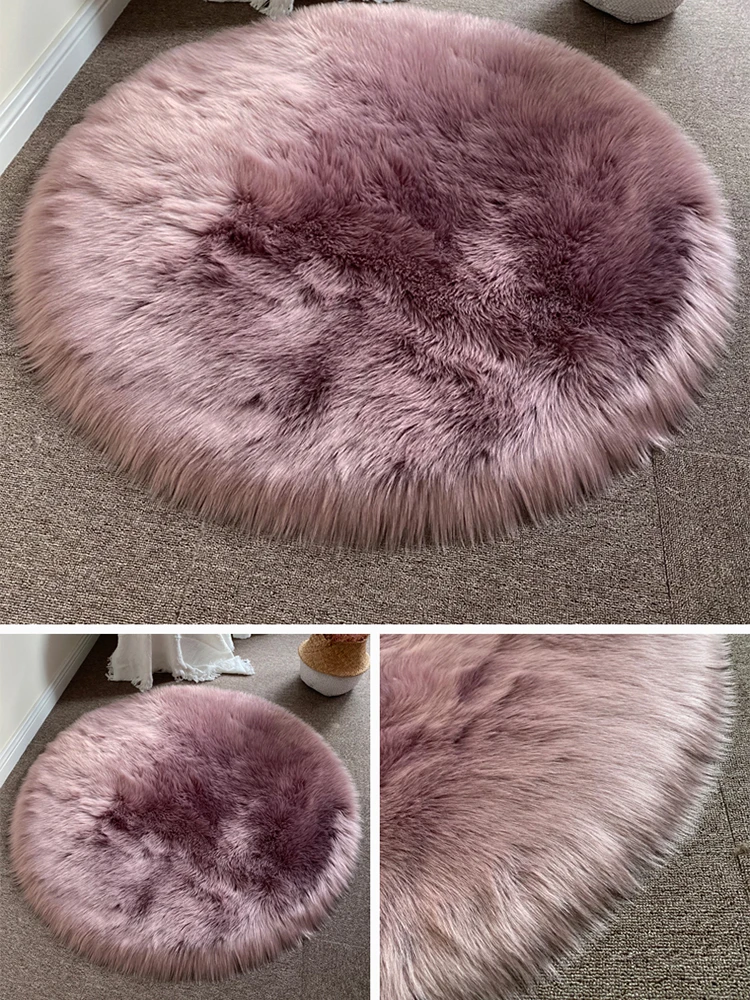 Smooth Rabbit Fur Door Mat Luxury Rugs For Living Room Shaggy Carpets