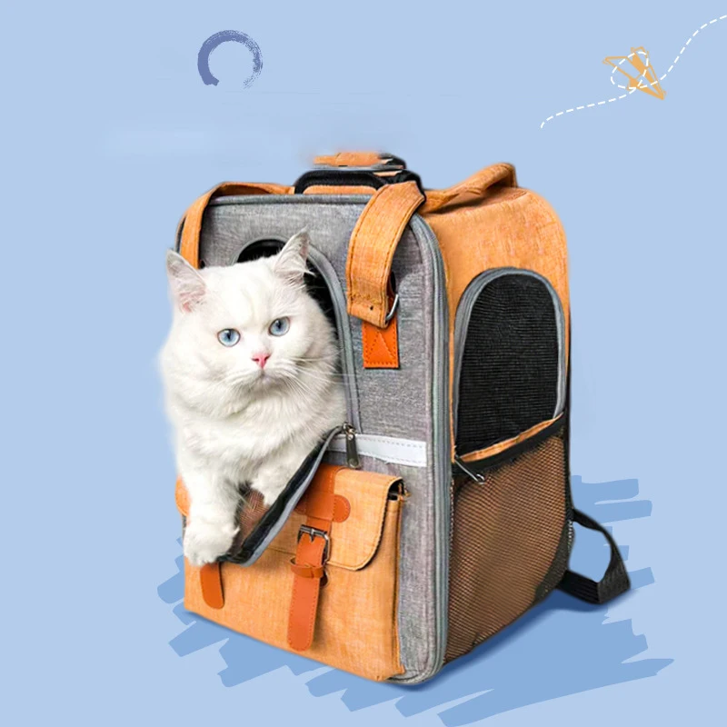 Wholesale Waterproof Oxford Pet Bag Carrier Large Capacity Bags Cat Dog Transport Backpack manufacture