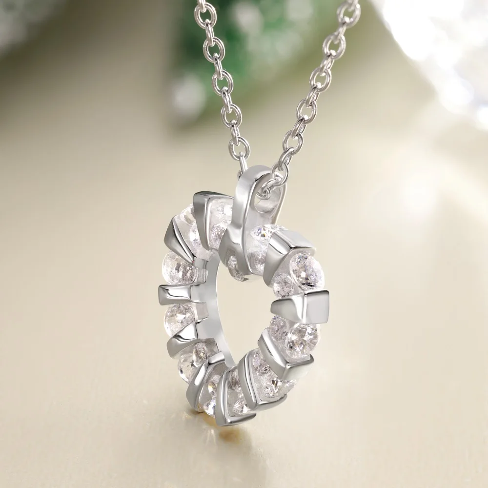 KAKODIY High Jewelry Rhodium 18K Gold Plated 925 Sterling Silver 5A Zirconia Love Pendant Necklace Christmas Gift detail 3