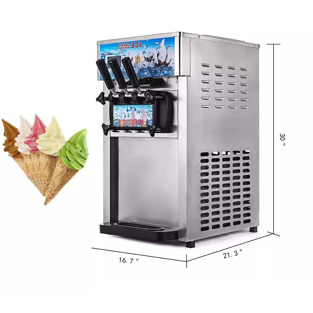 Automatic Mixed Flavours Soft Serve Ice Cream Machine Yogurt Ice Cream Machine