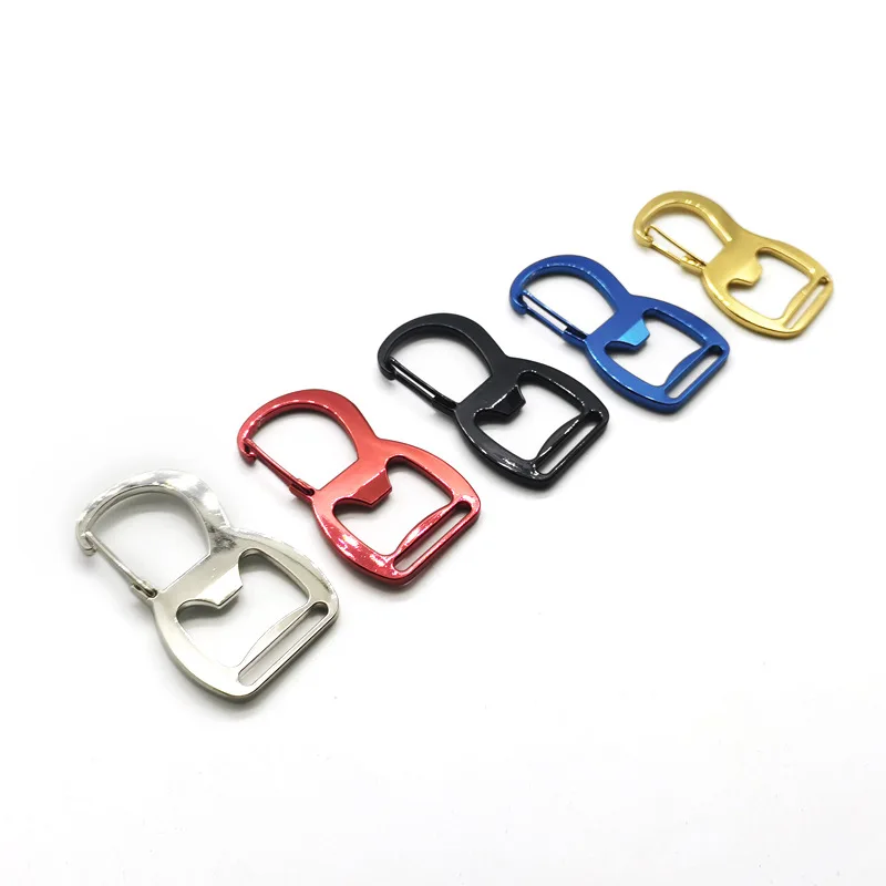 Zinc Alloy Metal Key Chain Custom Logo Bottle Opener Carabiner