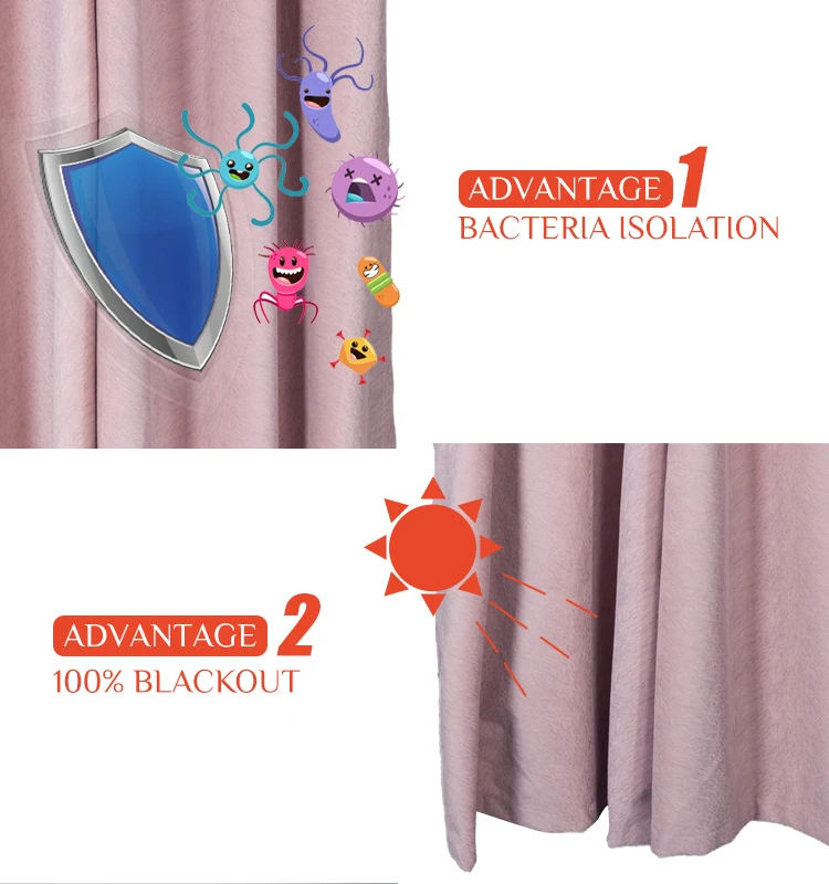Cute Lovely Pink Living Room Curtains Thick Sound Proof Velvet Curtain Fabric Full Balckout Shading Velvet Fabric