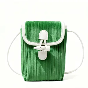 Unisex Corduroy Lady Fashion Winter Shoulder Mini Crossbody Wallet Solid Pattern Vintage Style Fluffy Purse Zipper