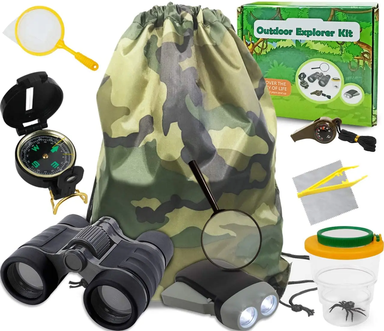 Outdoor Explorer Kit, Kids Adventure Kit with Cool Explorer Hat