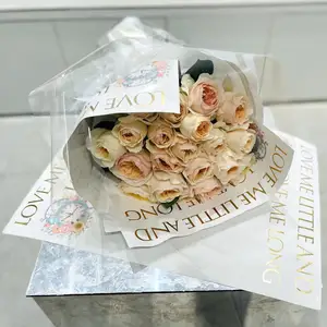 Gold Edge Waterproof DIY Crafts Gift Packaging Flower Wrapping Paper for Personalised Gifts