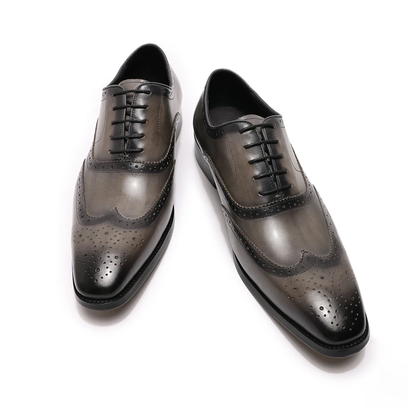 
Изысканное мастерство, последние модные мужские официальные туфли из натуральной кожи 