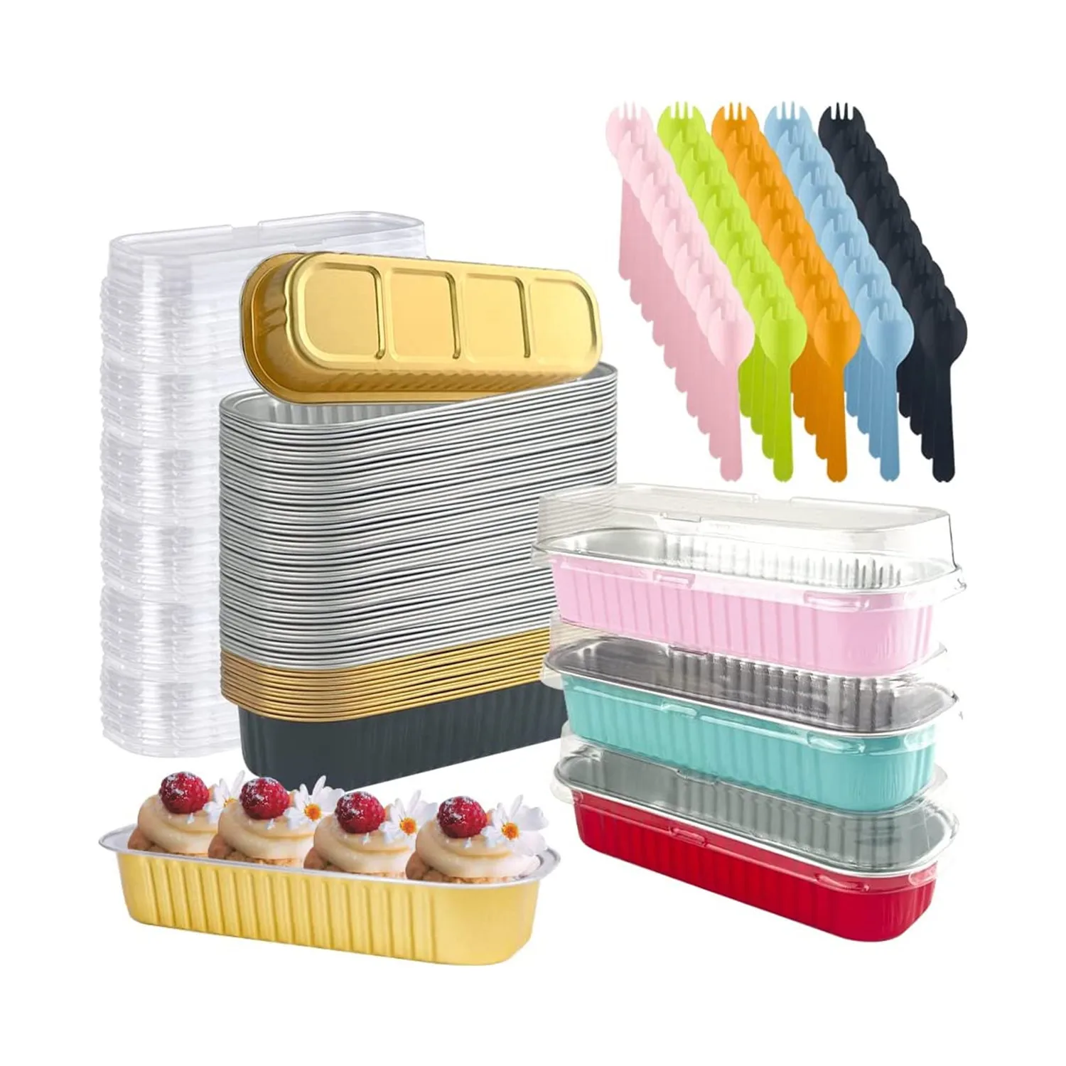 Eco-friendly Mini Loaf Pans with Lids Perfect for Baking