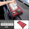 Boîte de rangement rouge pour Buick Envision, à installer derrière l'écran.