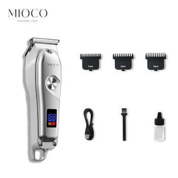 MIOCO Rs9617 Professional Hair Trimmer Small Size Rechargeable DC motor 7000rpm LCD display for home salon use