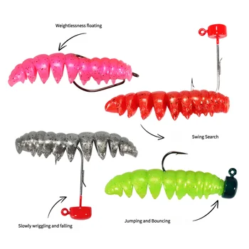 Floating Poor Worm TPR 5cm 7cm 11pcs/bag Good Elasticity Plastic Artificial Soft Bait Saltwater Fishing Soft Lure – Soft Lure – view 4