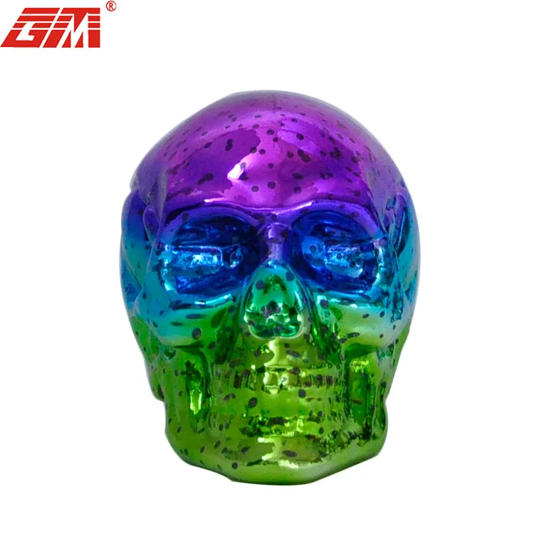 Led lighted up laser engraving glass Halloween skull decorations