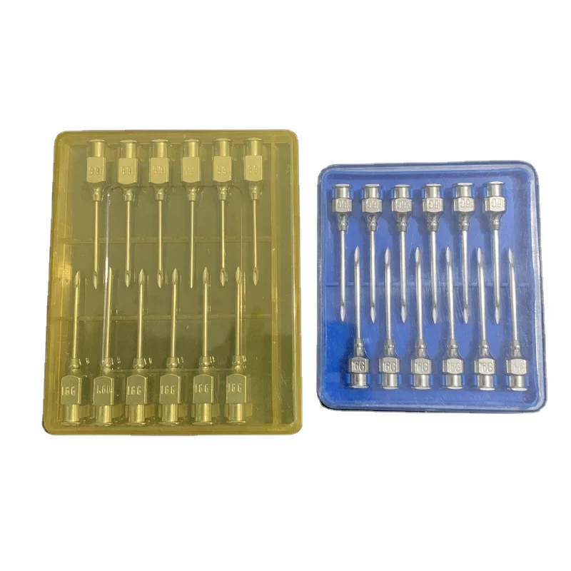 冗寺針寸 獣医用ステンレス鋼針14G--27G家畜豚牛低皮注射針家禽動物注射針