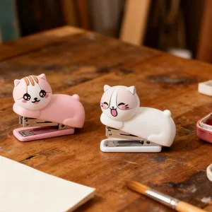 Cute Unicorn-Dinosaur Dual Mini Stapler Portable Compact Stapler for Kids Student Pencil Case Cartoon Stationery