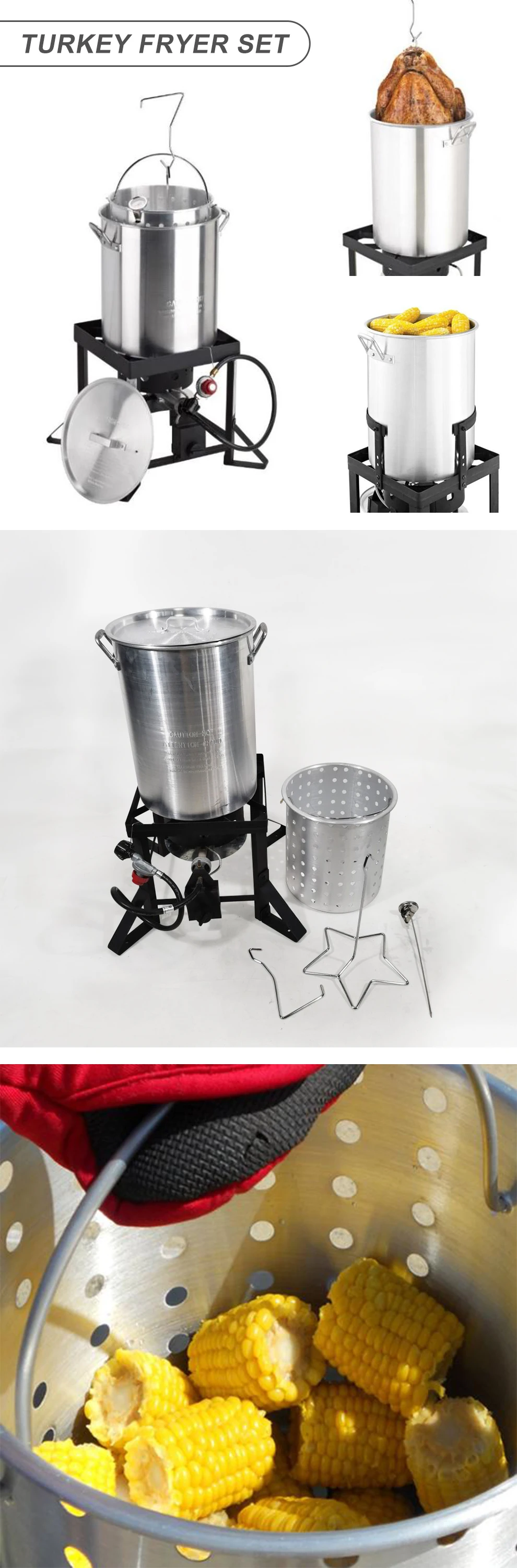 Portable Propane Outdoor Turkey Deep Fryer Cooker 36qt Outdoor Cooker