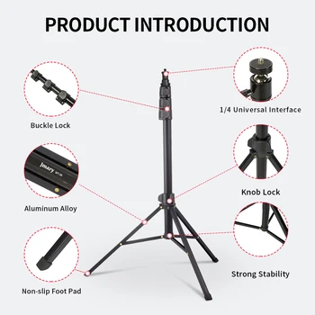 MT38 Heavy Duty Aluminum Lightweight Mobile Holder Extendable Phone Tripod Stand Selfie Stick Tripod detail image