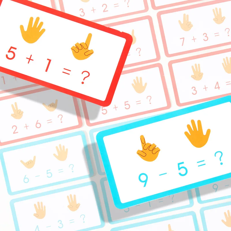 Multi-Functional Arithmetic Board Kids Montessori Learning Toys 2-in-1 Finger Counting Educational Math Toy for Kids