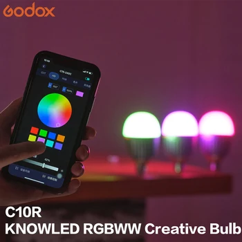 Godox KNOWLED C10R 12W RGBWW Smart Bulb CCT Range 2000K-10000K Videography App Compatible for Wireless Control Without Battery detail image