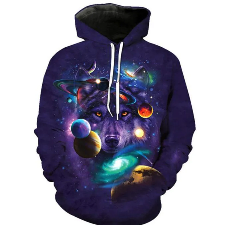 Unisex 3D Galaxy potersi Wolf