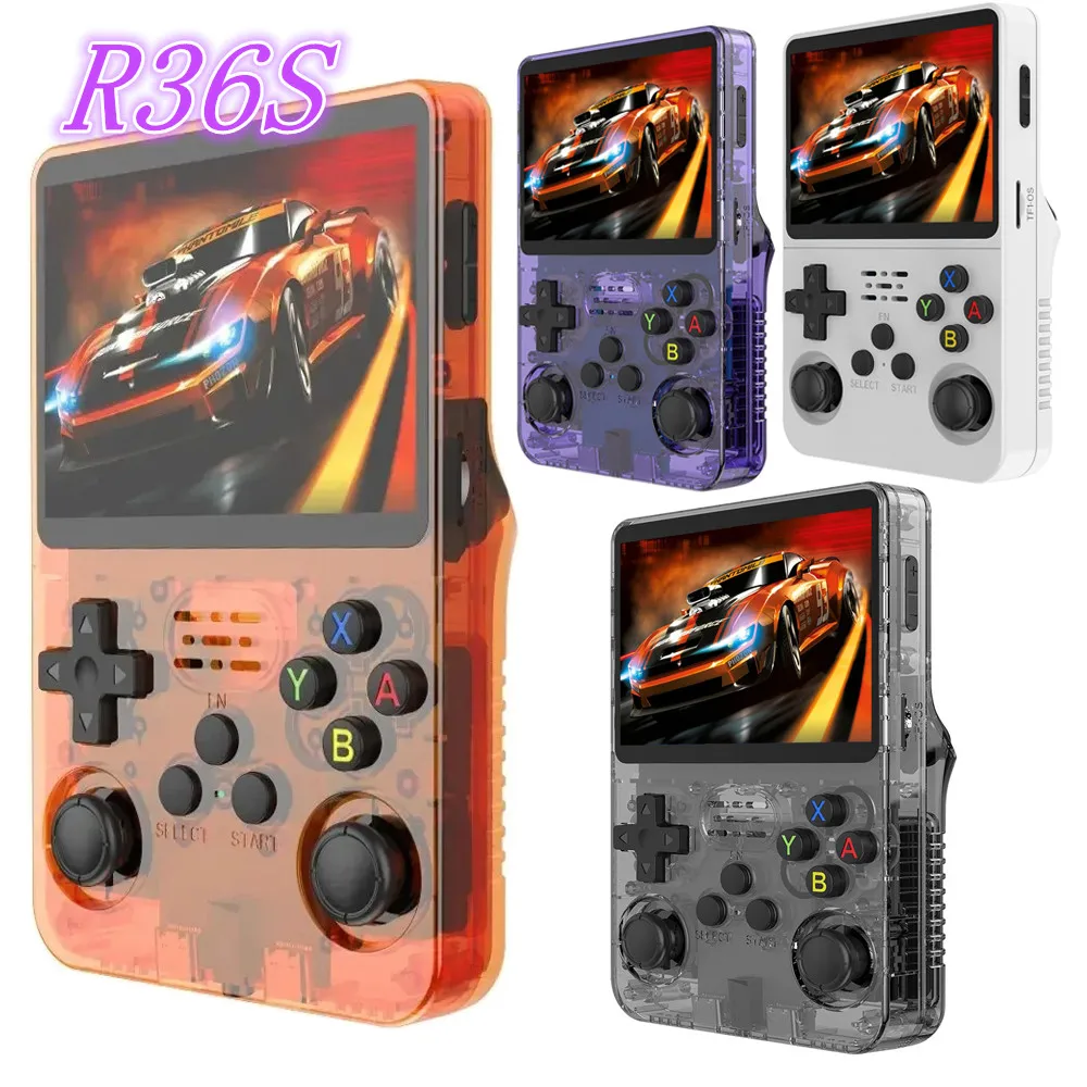 Stock 128GB R36S Retro Handheld Game console Linux System 3.5 inch Screen 64GB Portable Pocket Video Game Player R36S