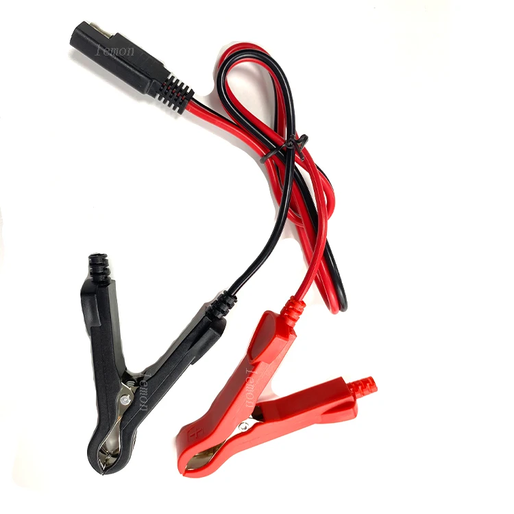 2pin SAE Plug to Alligator Clips extension wiring harness