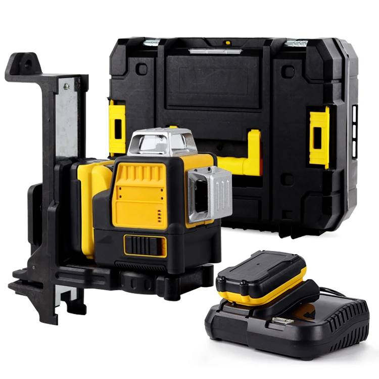 JSD Industrial Grade 4D Green Laser Level 12 Lines Rotary Laser Measuring Tool DIY Cross Line Laser Level at Discounted Price