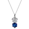 925 Silver with 18k White Gold Plated-Blue