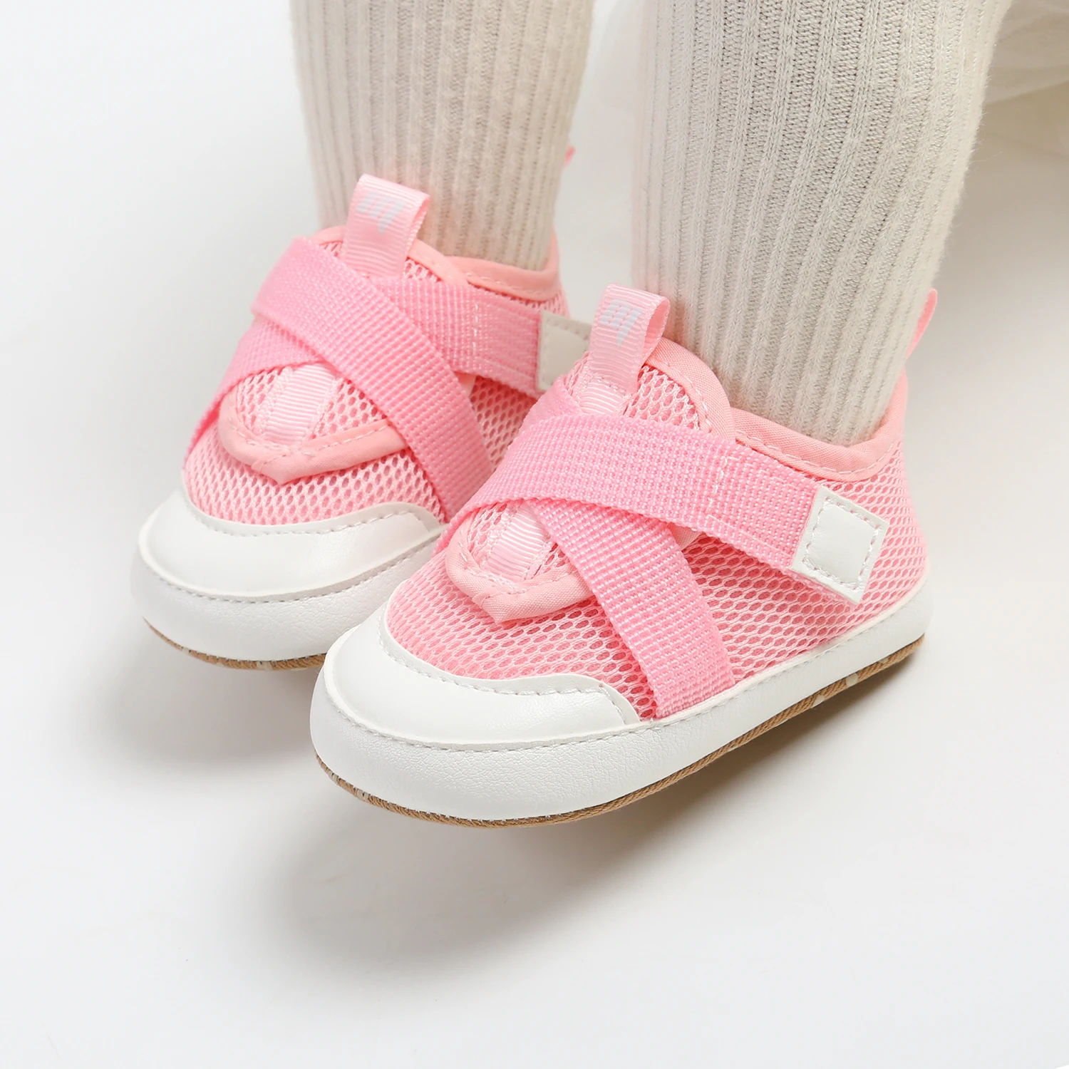 Hot Selling Summer Spring Autumn Mesh Breathable Baby Toddler Booties Flat Anti-Slip with Light Weight Solid Pattern Boys Girls manufacture