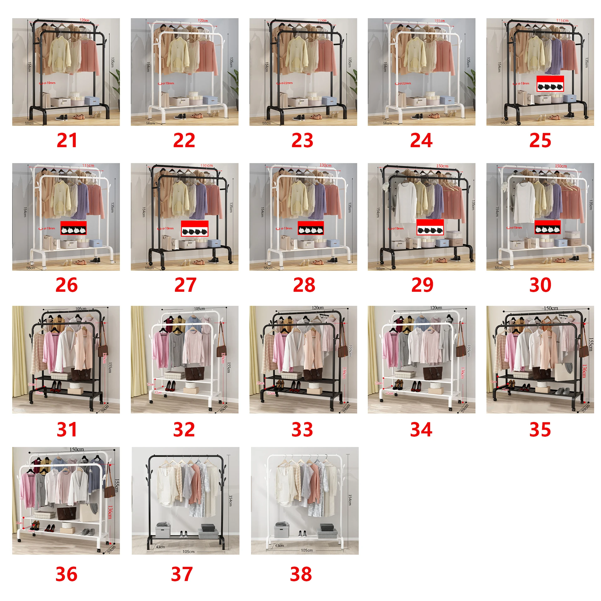 GG16 Stainless Steel Clothes Drying Rack Versatile Stylish