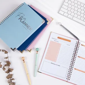 New Arrivals A5 PU Leather Cover Binder 52 Weekly Note Books Spiral Planner Agenda Dairy Journal Notebook School A4/A5 Size