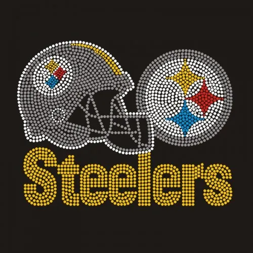 STEELERS Mascot Rhinestone Transfer Iron On - Texas Rhinestone