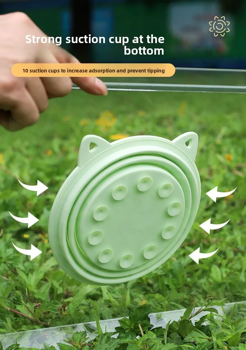 Multi-Capacity Silicone Slow Food Bowl for Dogs New Foldable Suction Cup with Multifunctional Folding Feature manufacture