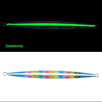 Glow-in-the-Dark Iron Plate Lead Fish Jig Bait for Deep-Sea Boat Fishing Slow-Rolling Artificial Hard Bait Without Hooks – Metal Jig – view 4