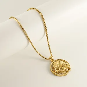 European and American 3D Diamond Stainless Steel Pendant