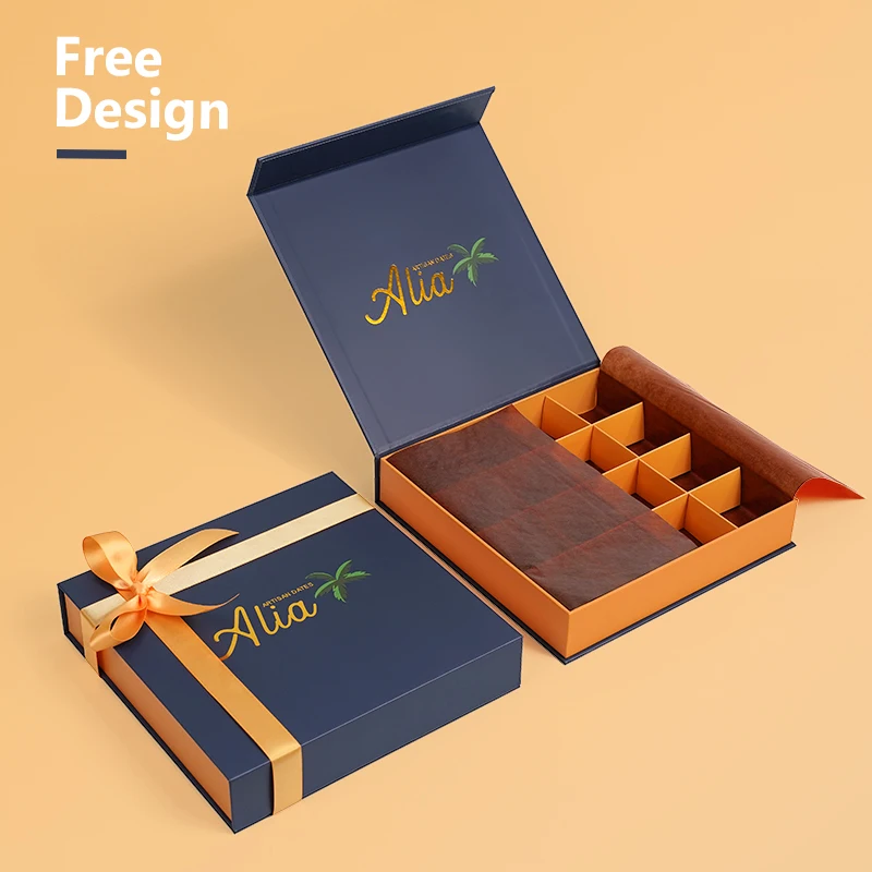 Custom Chocolate Box with Divider Cardboard Gift Box Luxury Chocolate Packaging Boxes