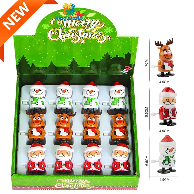 2025 Cheap Wholesale Christmas Wind up Toys Children Plastic Santa Snowman Deer Tree Winding for Gifts
