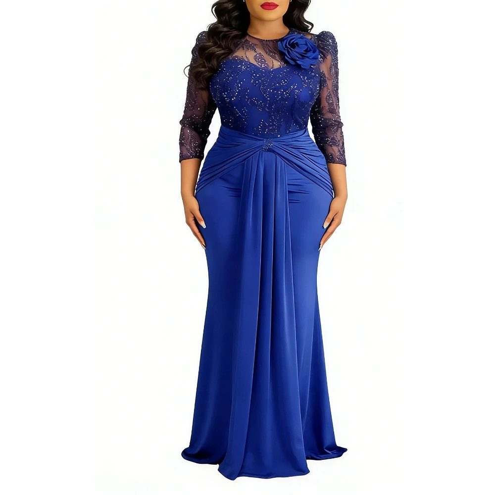 chinese dress ladies Final Sale Plus Size Off The Shoulder Maxi Dress in Orange main image 0