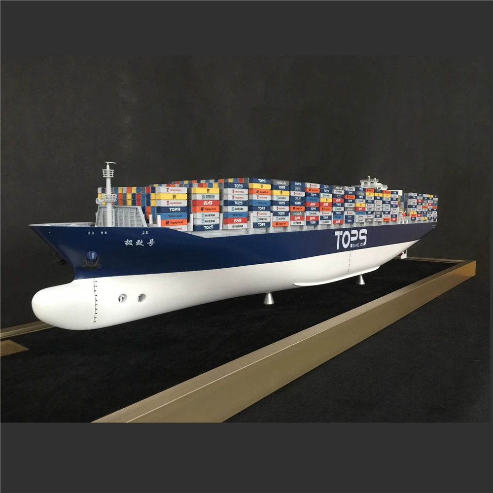 127cm TOPS container ship Custom vessel model Ferretti Group O.A.S shipmodel