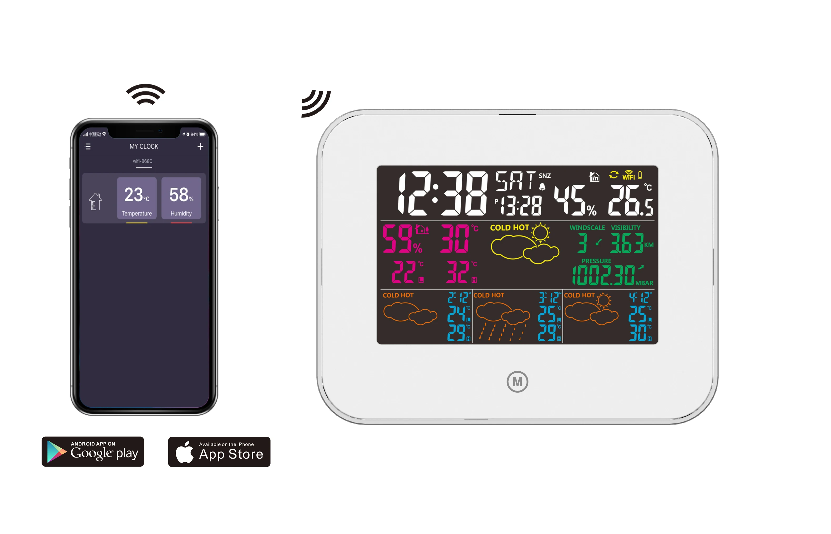 2024 WIFI Weather Station Professional Digital Indoor Outdoor Temperature and Humidity