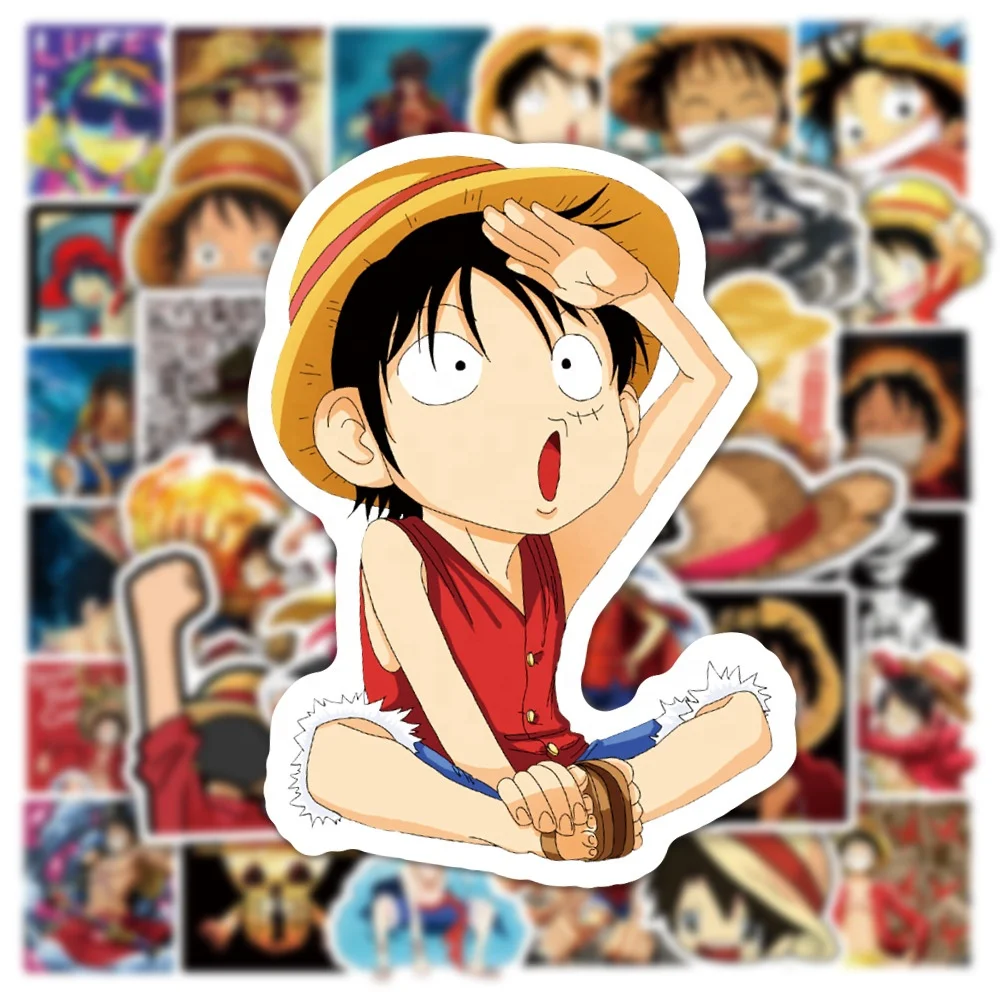 Adesivo do anime one piece, lude desenho animado, para bagagem