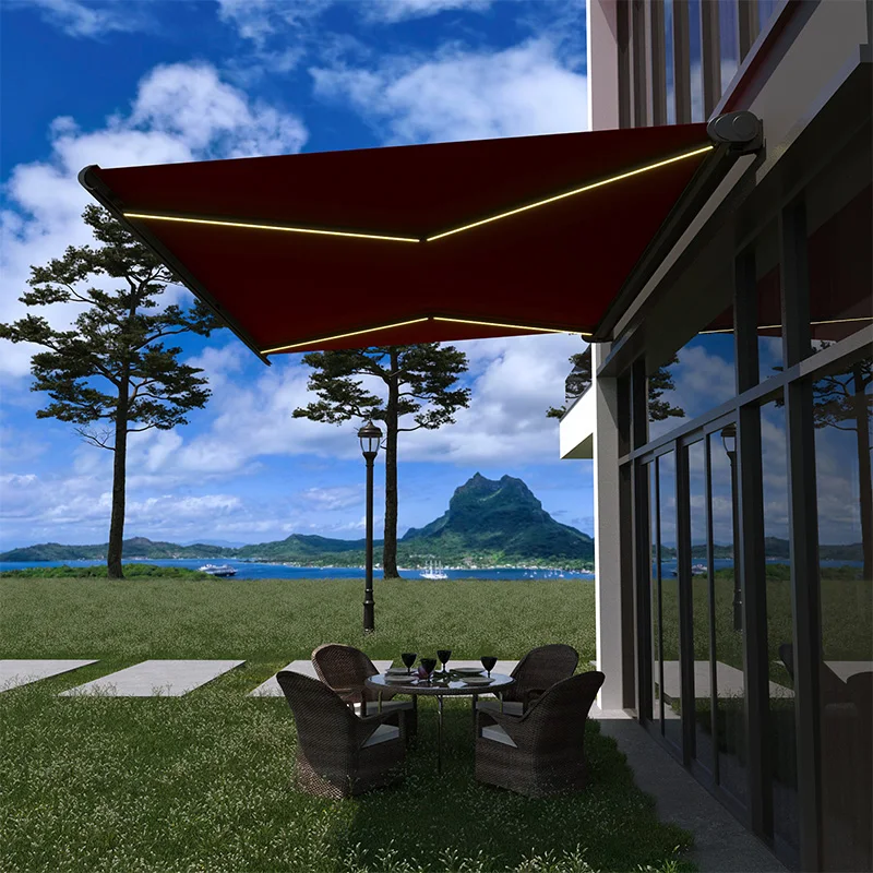 Retractable Prefab Awnings Shade Container Awning Outdoor Stretch Awnings