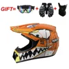 Guantes con máscara de gafas estilo tiburón de color naranja brillante