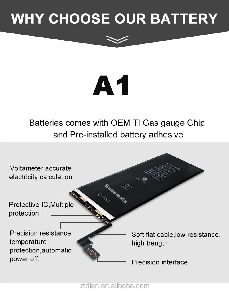 Factory Direct High Quality 0 Cycle Phone Battery For Iphone 6 Se X