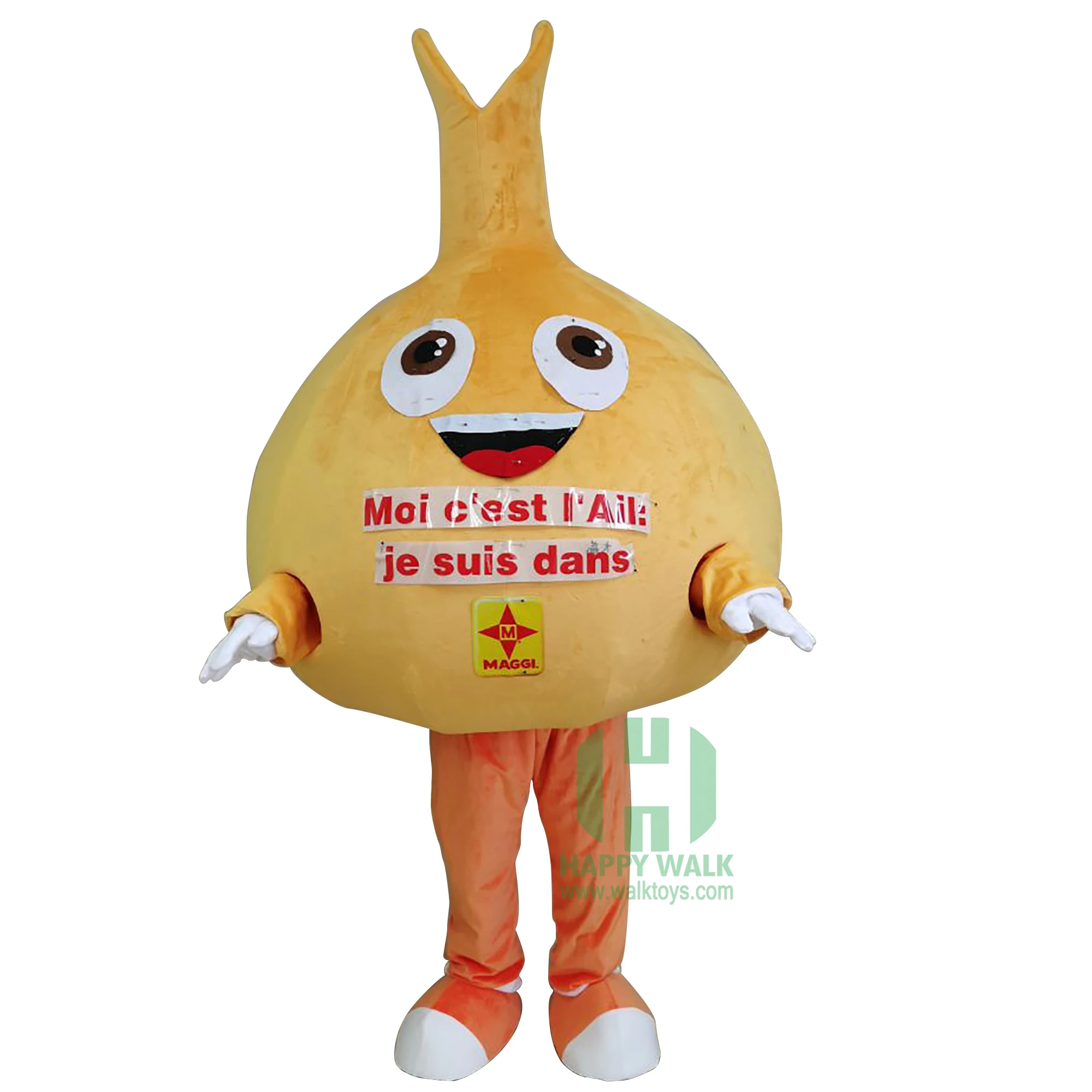 Customized Made Your Design With Logo Cartoon Cute Garlic Food Mascot Costume for Adult