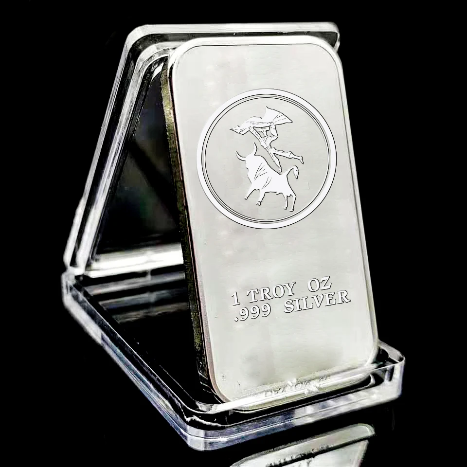 Free Design America Australia Spain Plated Silver Metal Ingot One Troy Ounce 1oz Fake Silver Ingot 1 kg 1 Gram