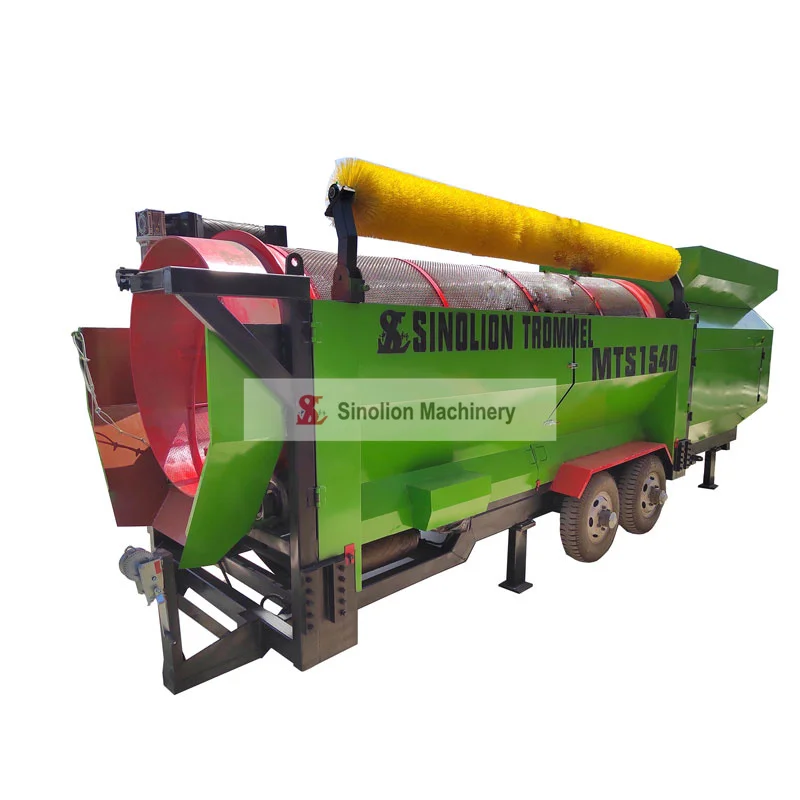New Mobile Aggregate Trommel Screen for Pebble 1-100 mm with Motorized Washing Facility Excellent Price