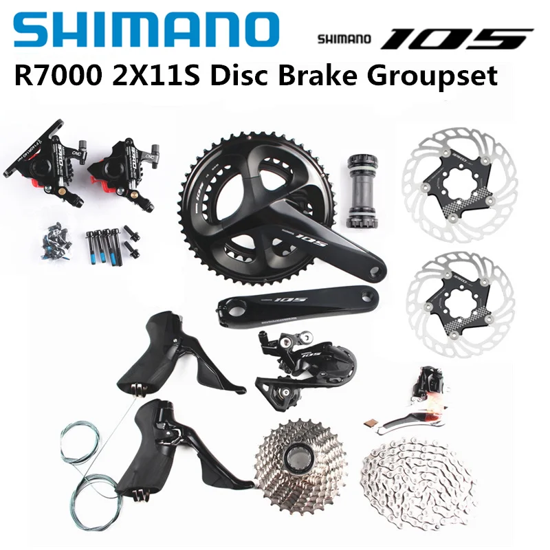 Shimano 105 R7000 2x11s コンポセット SHIMANO 105 R7000 2x11s Groupset - Mechanical Disc Brake Set