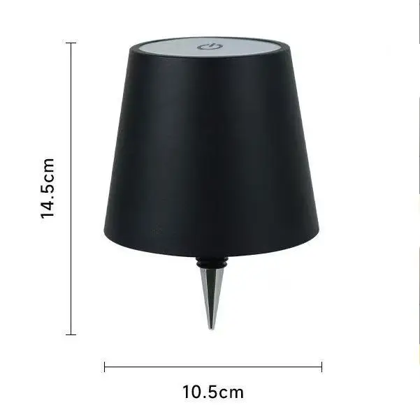 Black Cordless Tri-Color Wine Bottle LED Lamp