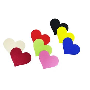 Hot Sale Solid Color Disposable Heart Nipple Cover Stickers Sexy Satin Multi Colors Small Heart Breast Sticker