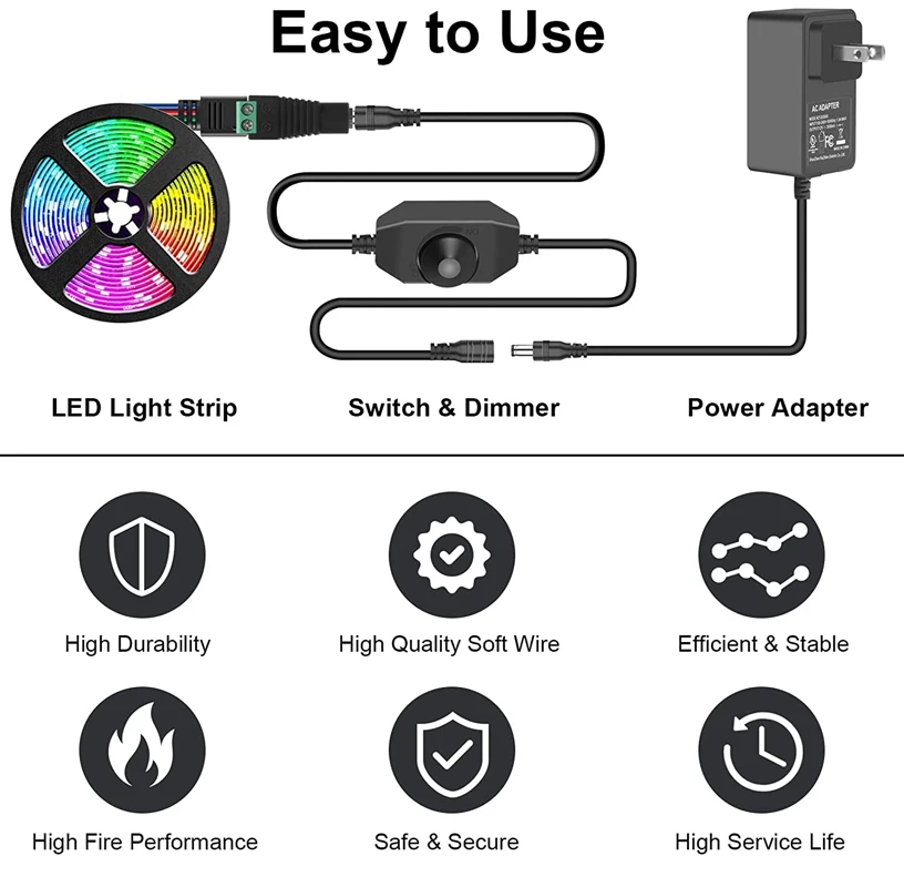 Aexit LED Driver Power Supply - AC 100-240V To DC 3-5V Converter