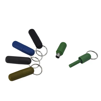 Wholesale Plastic Cigar Punch With Rubber Coated Blade Key Ring Chain Draw Hole Cutter Scissors Cigar Accessories